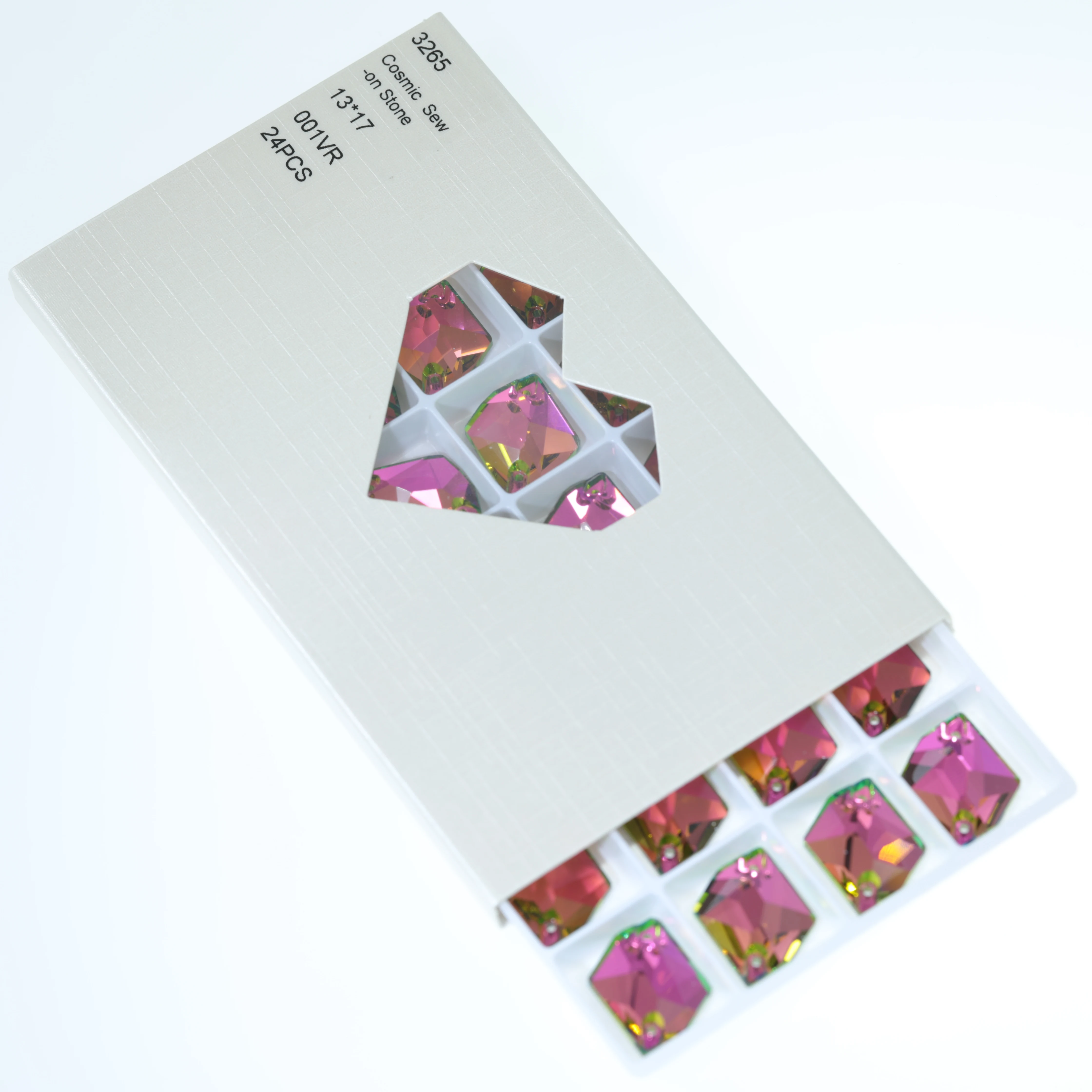 Glänzend weiße, beschichtete Cosmic-Aufnähsteine 3265 Bling-Strasssteine Premium-Glaskristall DIY-Zubehör für Taschen, Schuhe, Handyhüllen, Kleidung – Detail 9