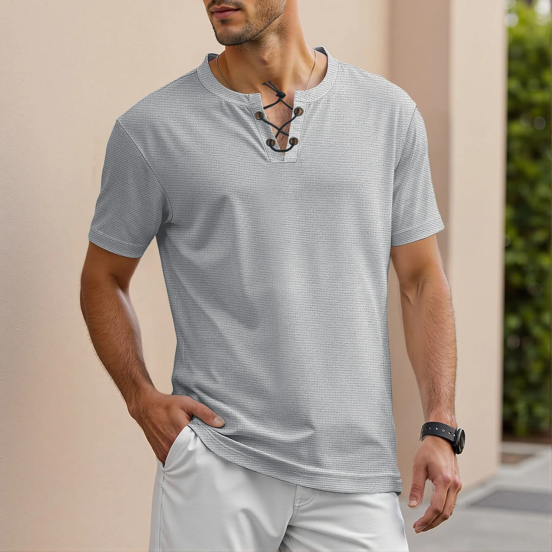Camiseta de algodón de color l - Summer Clothing Tops reseña y precio