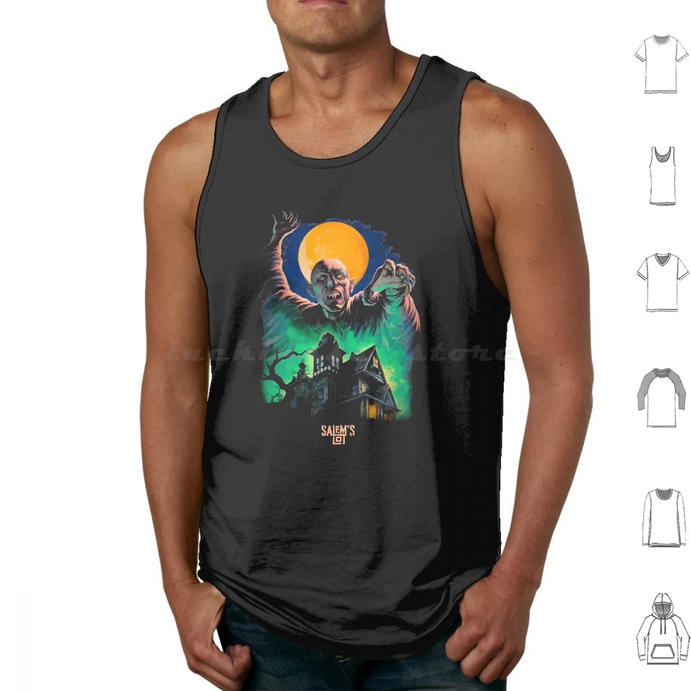 Salem's Lot-Barlow Tank Tops Estampado Algodón Salems Lote Stephen King Horror Vampiros Oscuro Retro 70s Maine Salem