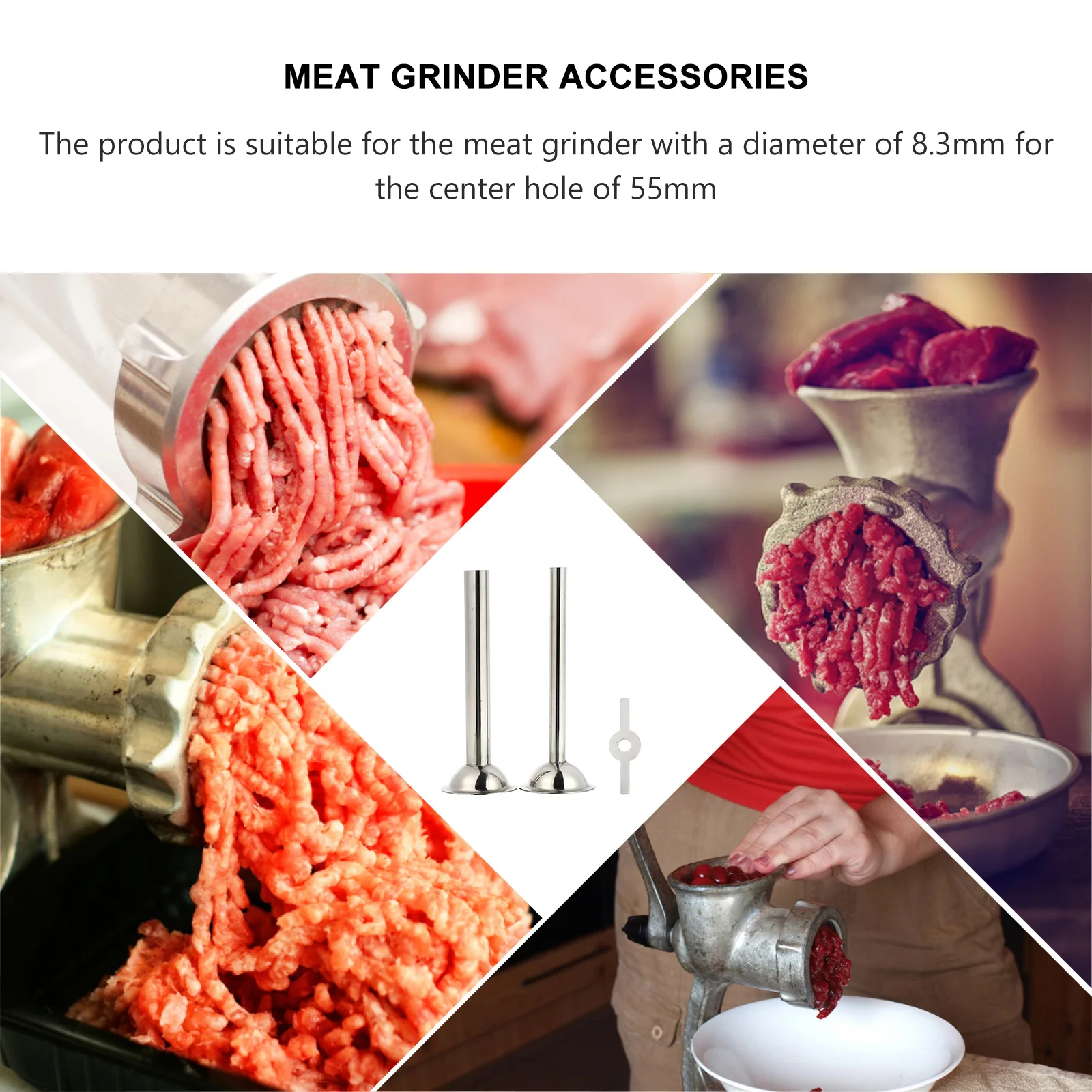 

Sausage Meat Grinder Accessories Stuffer Machine Burr Stainless Steel Wursttrichter