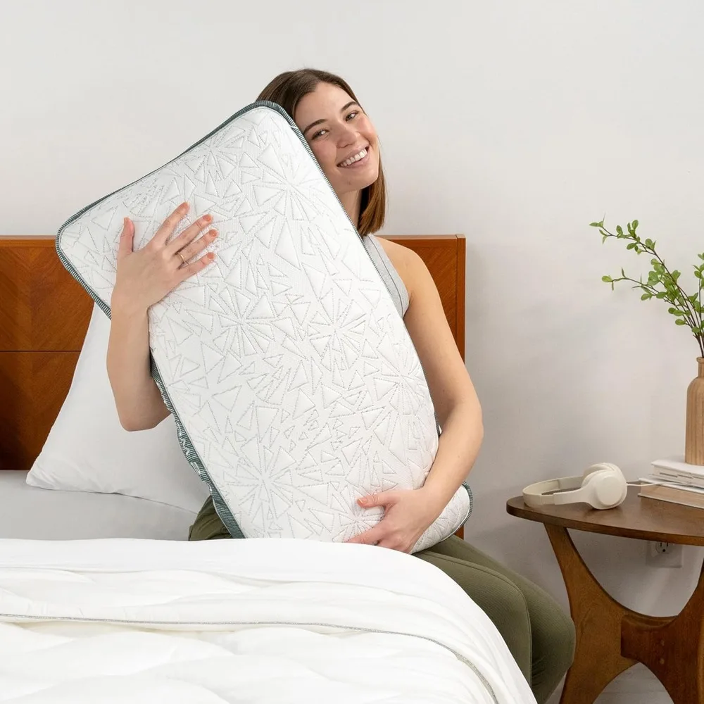 وسادة عاصفة Bedgear - دعم تبريد للنوم الساخن مع تخفيف آلام الرقبة، وشد متوسط، ولا يسبب الحساسية، وقابل للتنفس