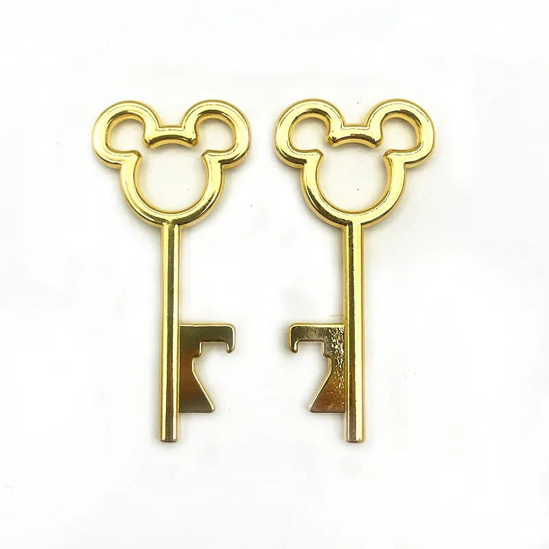 50pcs/lot Wedding Souvenirs Party Gifts Hen Party Gifts for Guest Mouse Skeleton Key Beer Bottle Opener Four Color Choices