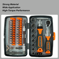 Ratchet Screw Driver Set Kit 38 In 1 Ratchet Screwdriver Tools Non-Slip Precision Tool Wrench Adapter 10 Sockets 22 Bits For