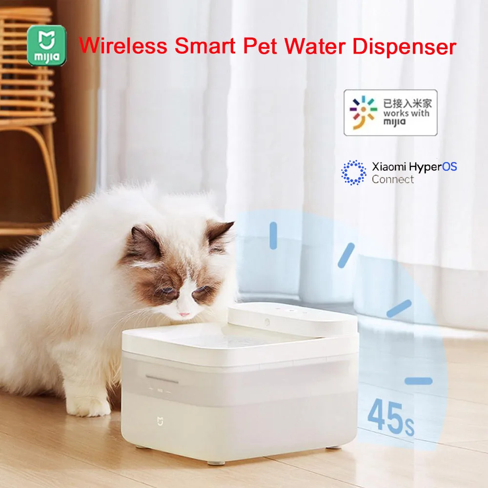 Mijia Wireless Smart Pet Water Drinking Dispenser Fountain Dog Cat Automatic Pet Mute Drink Feeder Bowl Works with Mijia APP