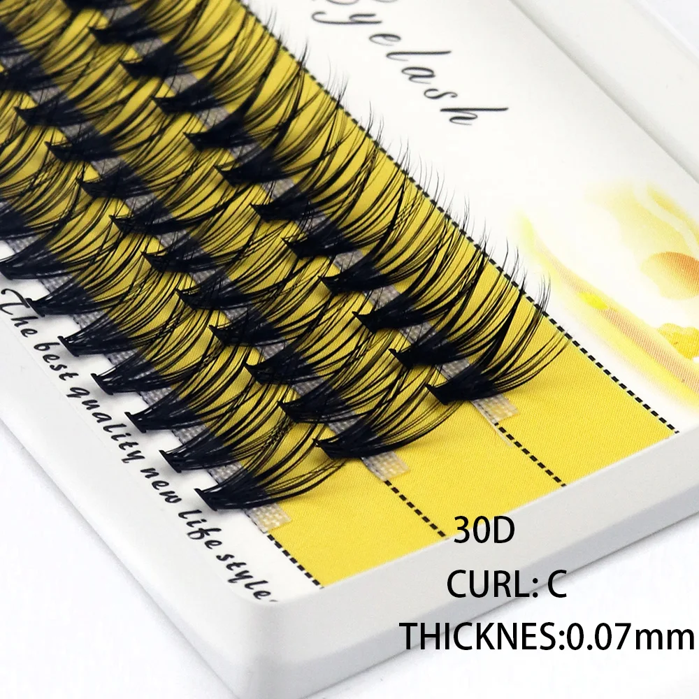 60 Bündel/Box 20/30/40D Einzelne Cluster-Wimpernverlängerung Natürliche Nerz-Wimpern Professionelle Make-up-Tools Wimpern Großhandel – Detail 5