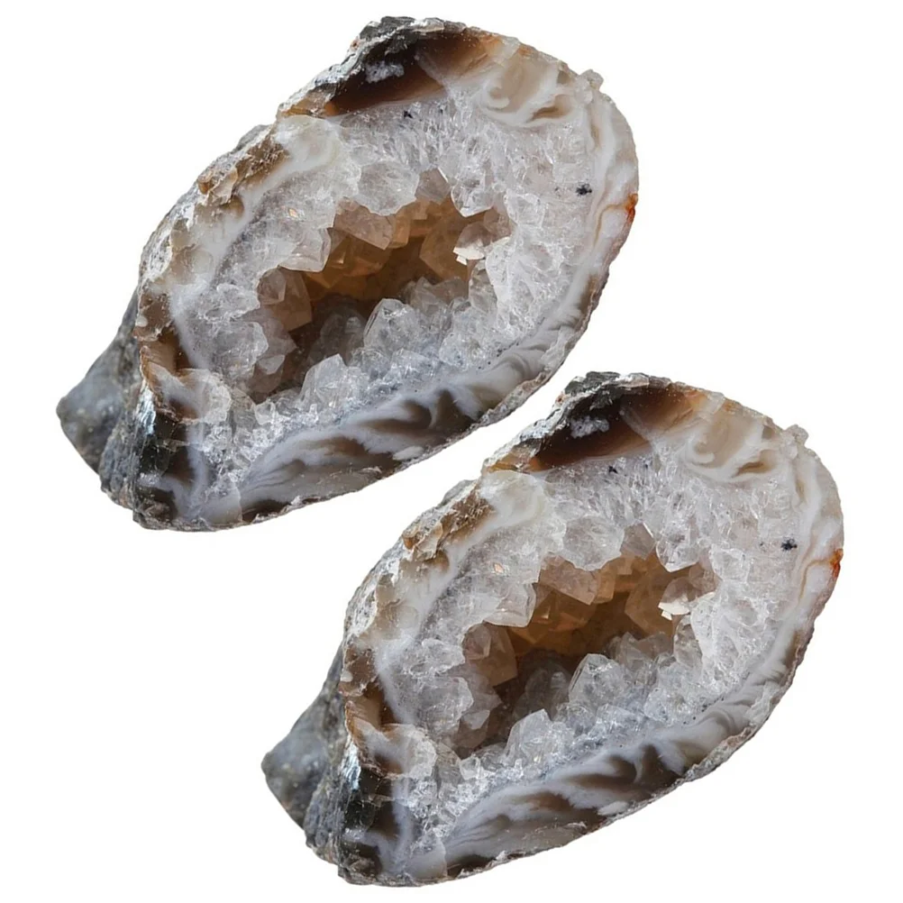 

2Pcs Agate Slices 2 5cm Polished Decorative Stones Home Desktop Gift Stone Collecting Jewelry Design Agate nament