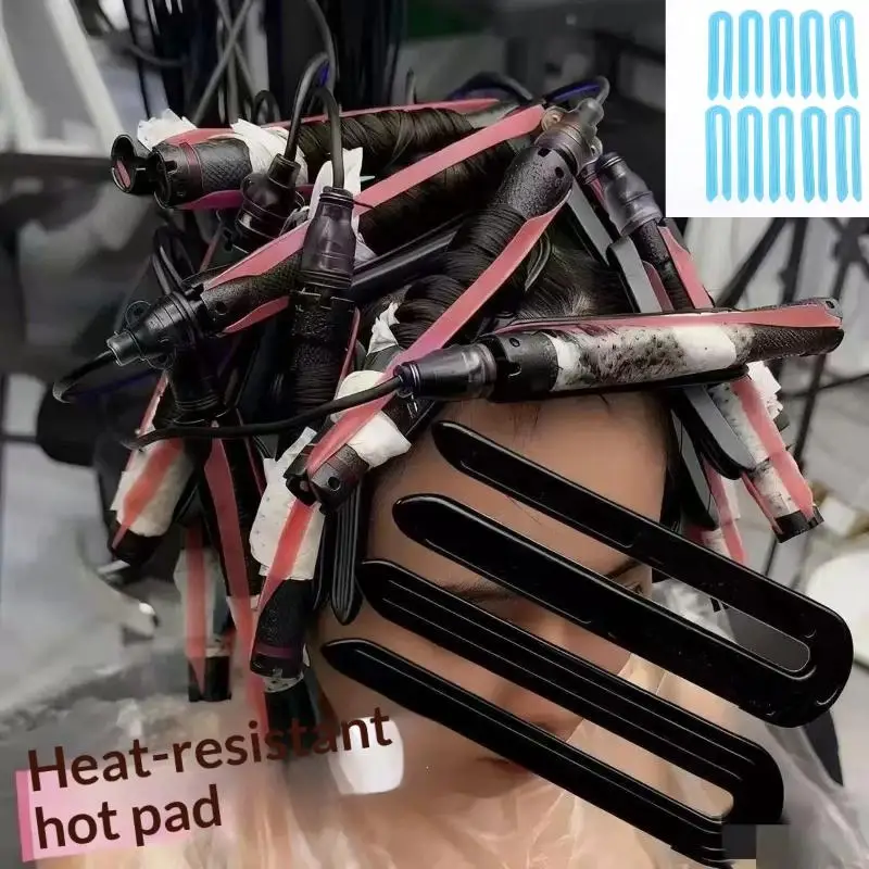 10pcs U-shape Hair Perm Insulation Clips Heat Resistant Strong Hold Multipurpose Volume Clips For Salon & Home Hair Styling Tool