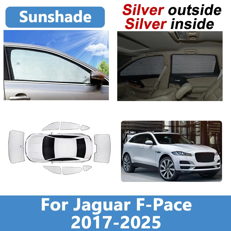

Для Jaguar F-Pace 2017-2025 2018 2019, автомобильный солнцезащитный козырек с полным покрытием, автозанавеска, лобовое стекло, защита от ультрафиолета, отражатель, автомобильные аксессуары