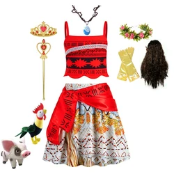 Princesa Moana Costume para crianças, menina vestido