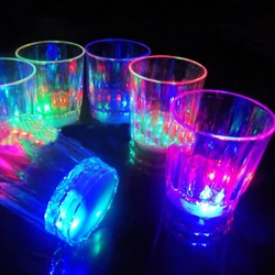 50ml LED Flashing Cups Fun Beer Wine Drinking Transparent Plastic Mug Blinking Glowing Barware for Bar Night Club Birthday Party