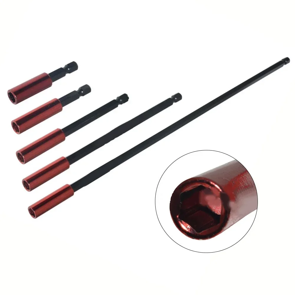 1/5pc Hexagonal Handle Extended Connecting Rod Quick Change Screw Bit Extension Rod Screwdriver Tip Holder Non-slip Tools