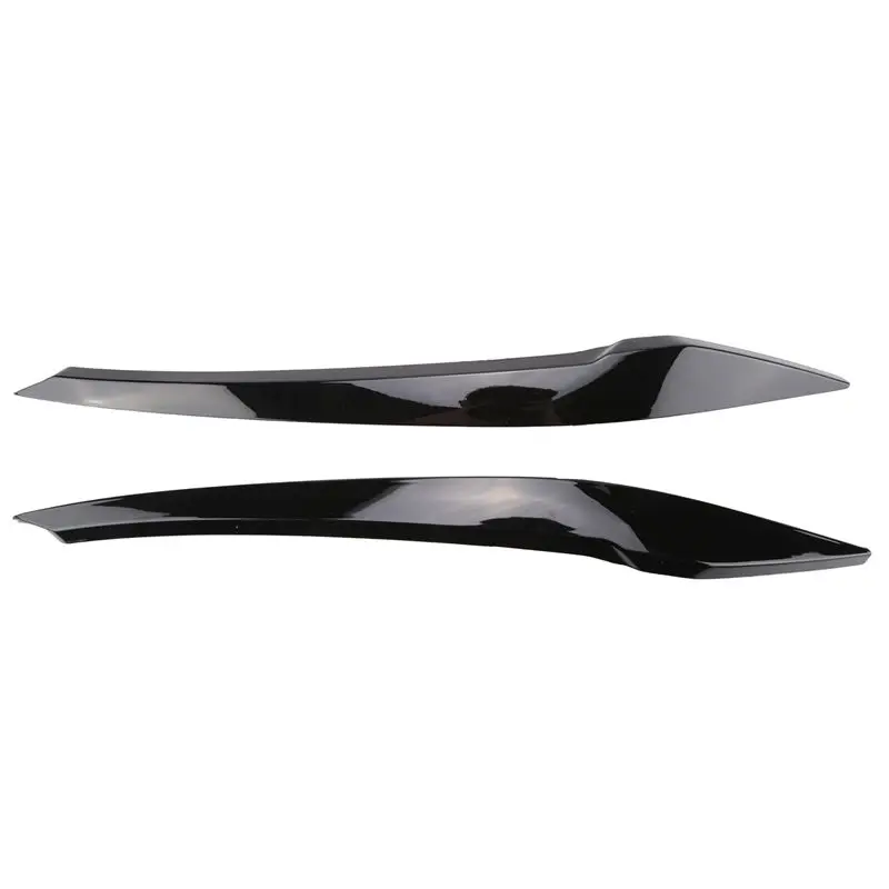 1Pair Car Headlight Eyebrow Molding Trim Sticker For VW Polo 2019-2022 Lamp Eyelids Decorative Strips Lid Cover Bright