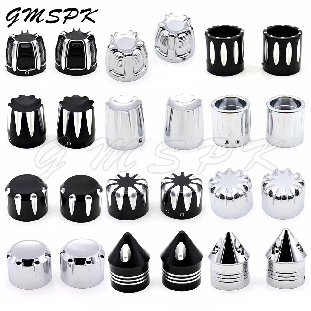 29mm Motorcycle Spike Front Axle Nut Cap Cover For Harley Sportster Touring Dyna Softail VRSC Fat Bob Wide Glide