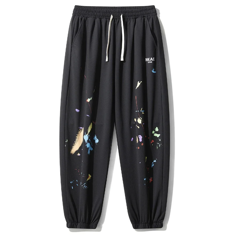 

DIANRUO Хип-хоп Уличная одежда Брюки с граффити Брюки для бега Осенние спортивные штаны с эластичной резинкой на талии Мужские большие размеры 8XL спортивные штаны