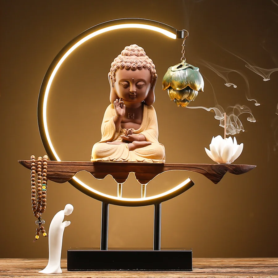 Gift Incense Burner Chinese Zen Lamp Tibetan Buddhist Electric Incense Burner Aesthetic Usb Portable Round Bruleur D’encens Zen