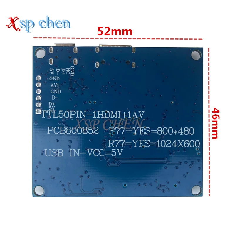 7 Inch IPS 1024*600 Screen Display LCD Driver Control Board Mini HDMI Compatible with Lattepanda, Raspberry Pi Banana Pi PC