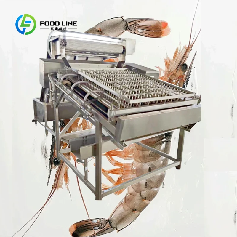 Custom Superior Performance Shrimp Peeling Deveining Machine Automatic Industrial Shrimp Processing Plant Equipment