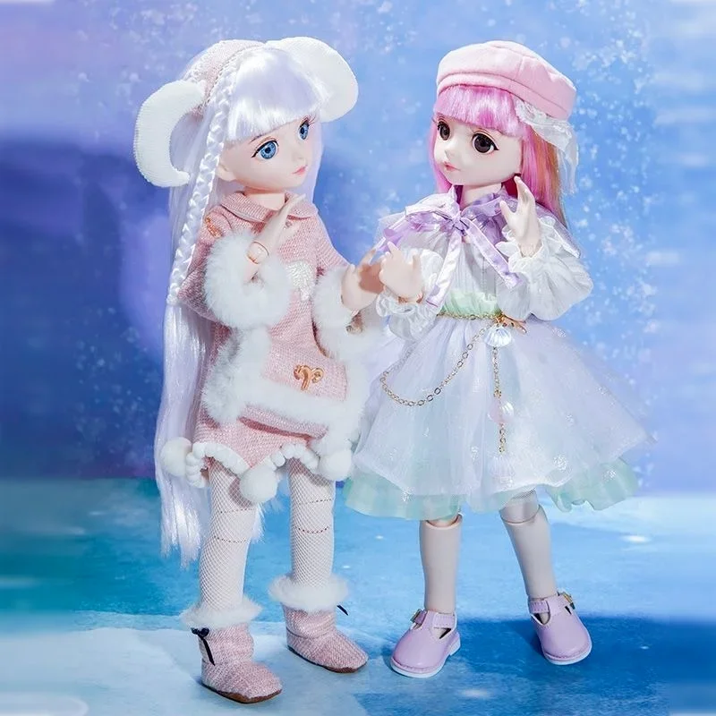 12 Constellation Fashion Bjd Doll 30cm 24 Ball Joint Lori Style Doll Full set Dream Princess Dress up Toy Children's Girl Toys