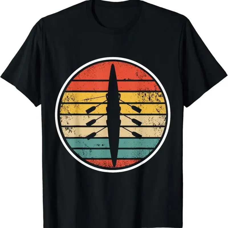Retro Rowing Crew Boat Vintage Rower Row Team T Shirt