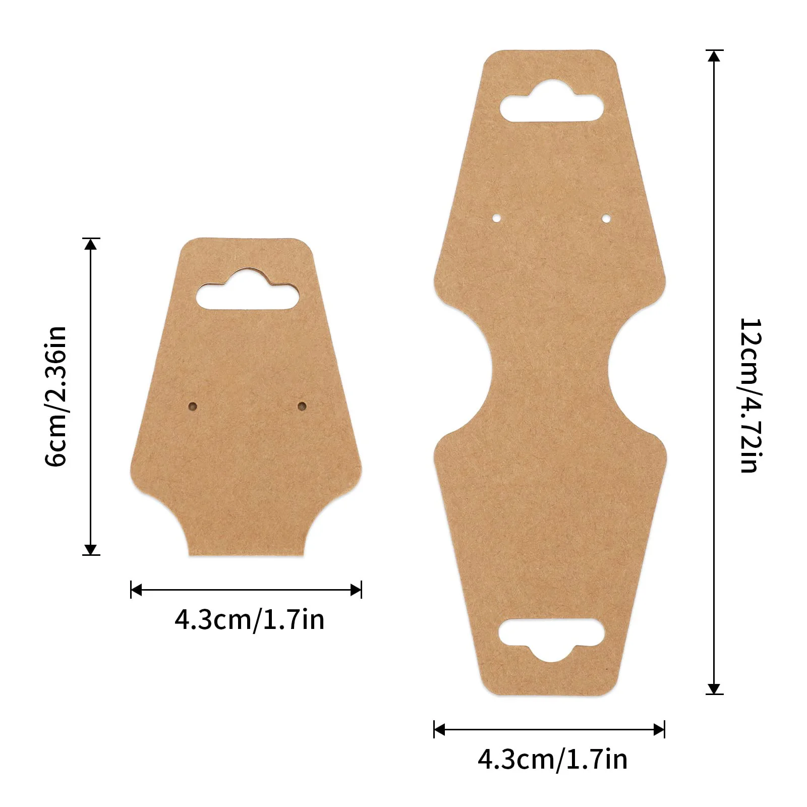 100 قطعة من بطاقة عرض المجوهرات الورقية من ورق الكرافت، مناسبة لبيع أسعار المجوهرات، عرض المجوهرات DIY، عرض السوار، القلادة