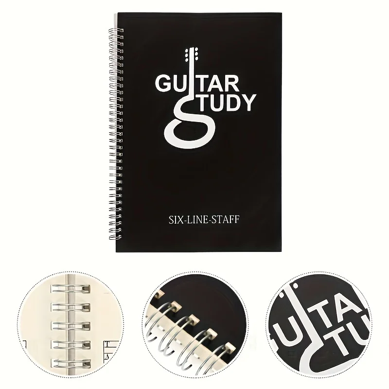 New Memory Tab Note Notebook Guitar Score Notebook Portable Coil Work Pad Guitar Chord Six-Line Ukulele Universal Music Supplies