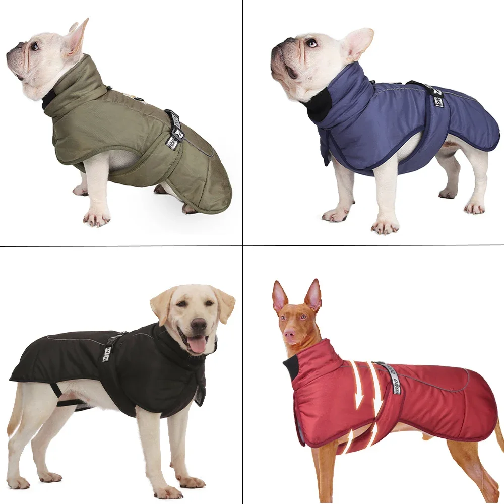 Große Hund Jacke Winddicht Winter Warm Hund Kleidung für Medium Large Hunde Labrador Mantel Golden Retriever Kostüm Pitbull Outfits