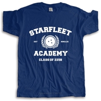 t-shirt men crew neck tees STARFLEET ACADEMY T SHIRT STAR  SCI FI GEEK NERD BIRTHDAY PRESENT GIFT RETRO male cotton tee-shirt