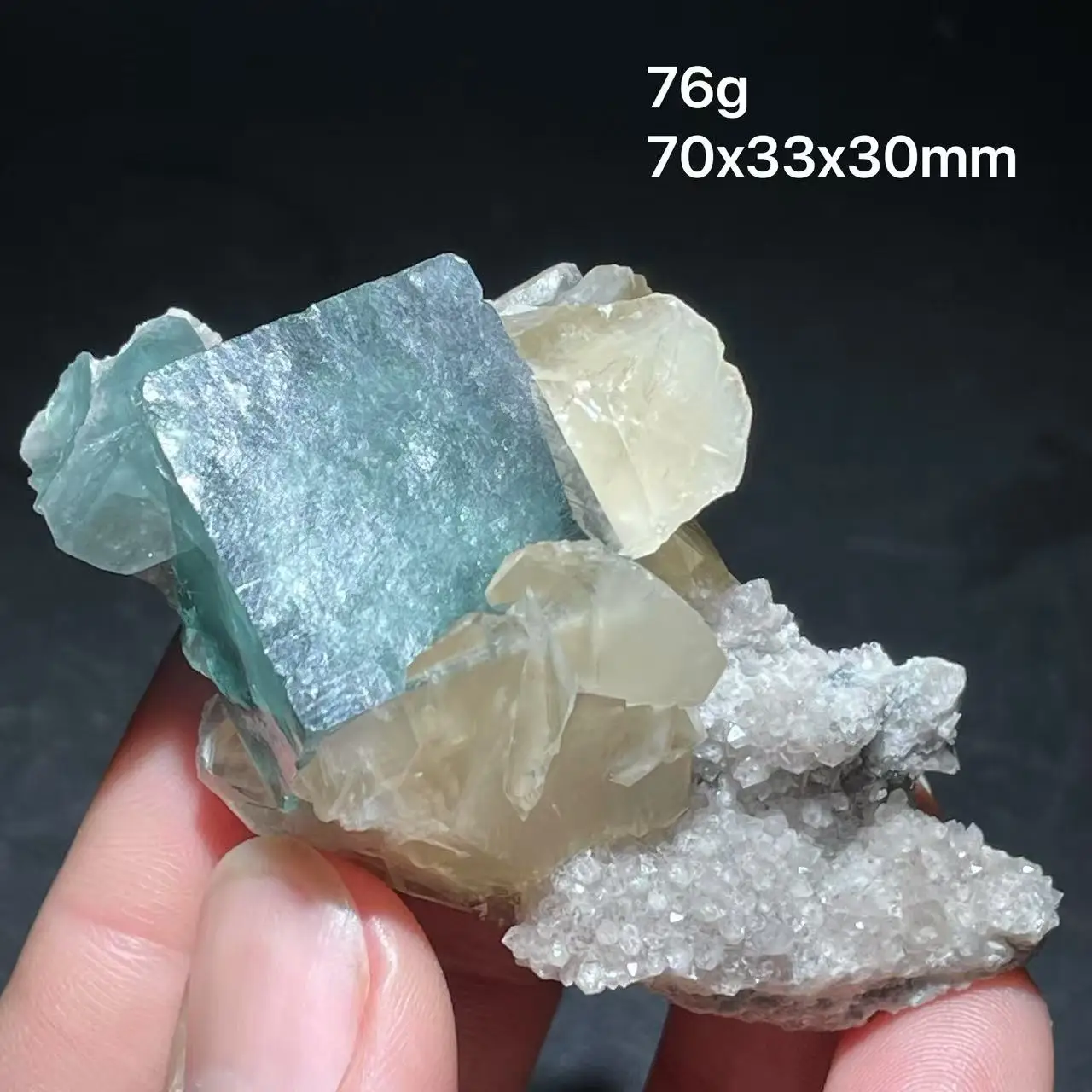 New natural fluorite cube calcite flower crystal UV pink blue mineral home decoration from Xianghualing