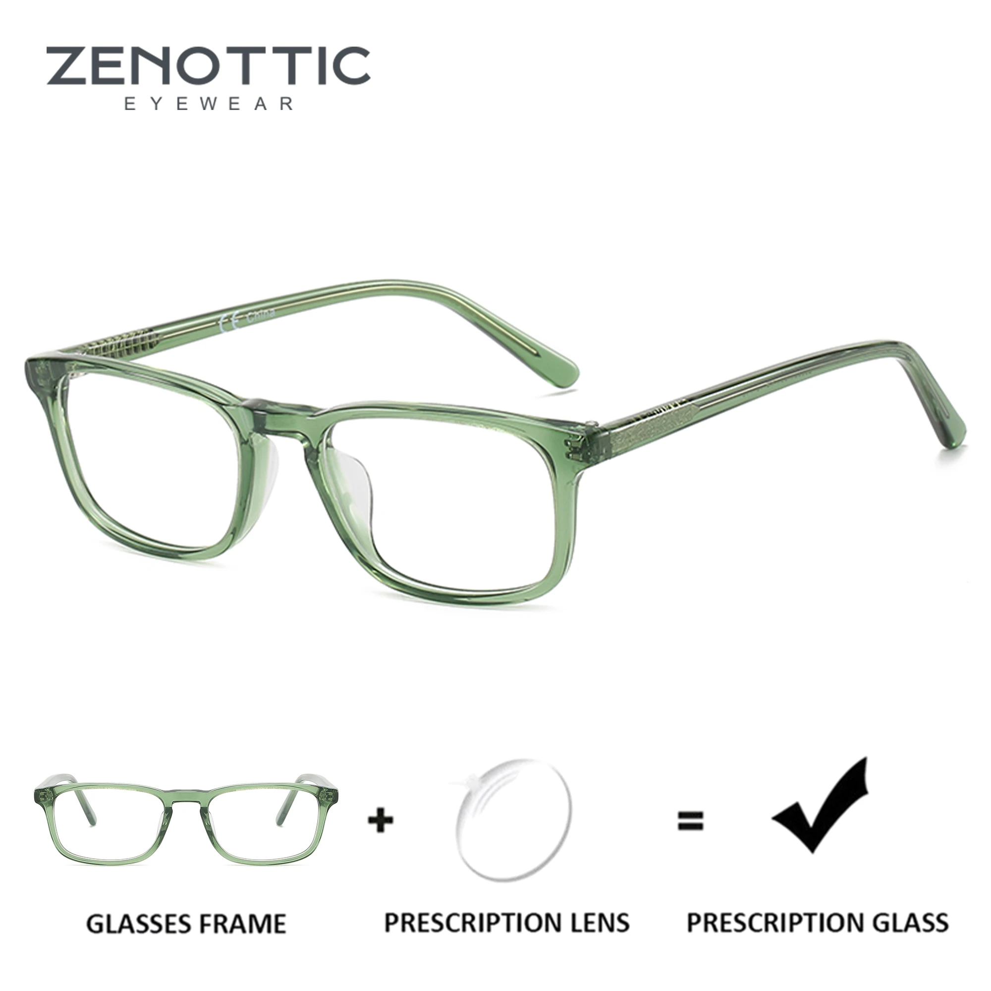 

ZENOTTIC ацетатные прямоугольные прогрессивные очки по рецепту с защитой от синего света/фотохромные очки оптические очки для унисекс