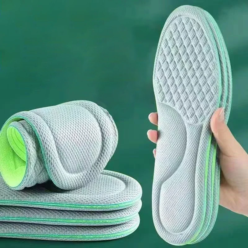 2PCS Feet Orthopedic Shoe Sole Running Soft Memory Foam Insoles For Shoes Men Women Deodorant Absorb-Sweat Massage Sport Insole