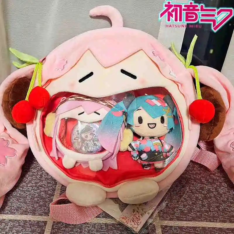 New Original Hatsune Miku Bemoe Uwa Luka Kaito Meiko Vocaloid Virtual Singer Cartoon Anime Figure Plushie Doll Shoulder Bag Gift