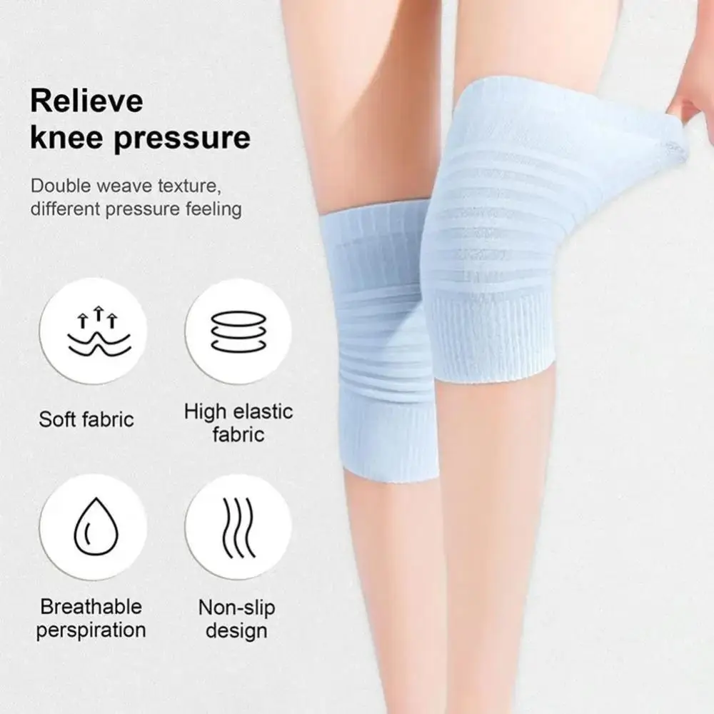 

1pair Nylon Knee Braces High Elastic Non-slip Elastic Breathable Knee Sleeves Light and Thin Joints Protector Fitness Kneepad