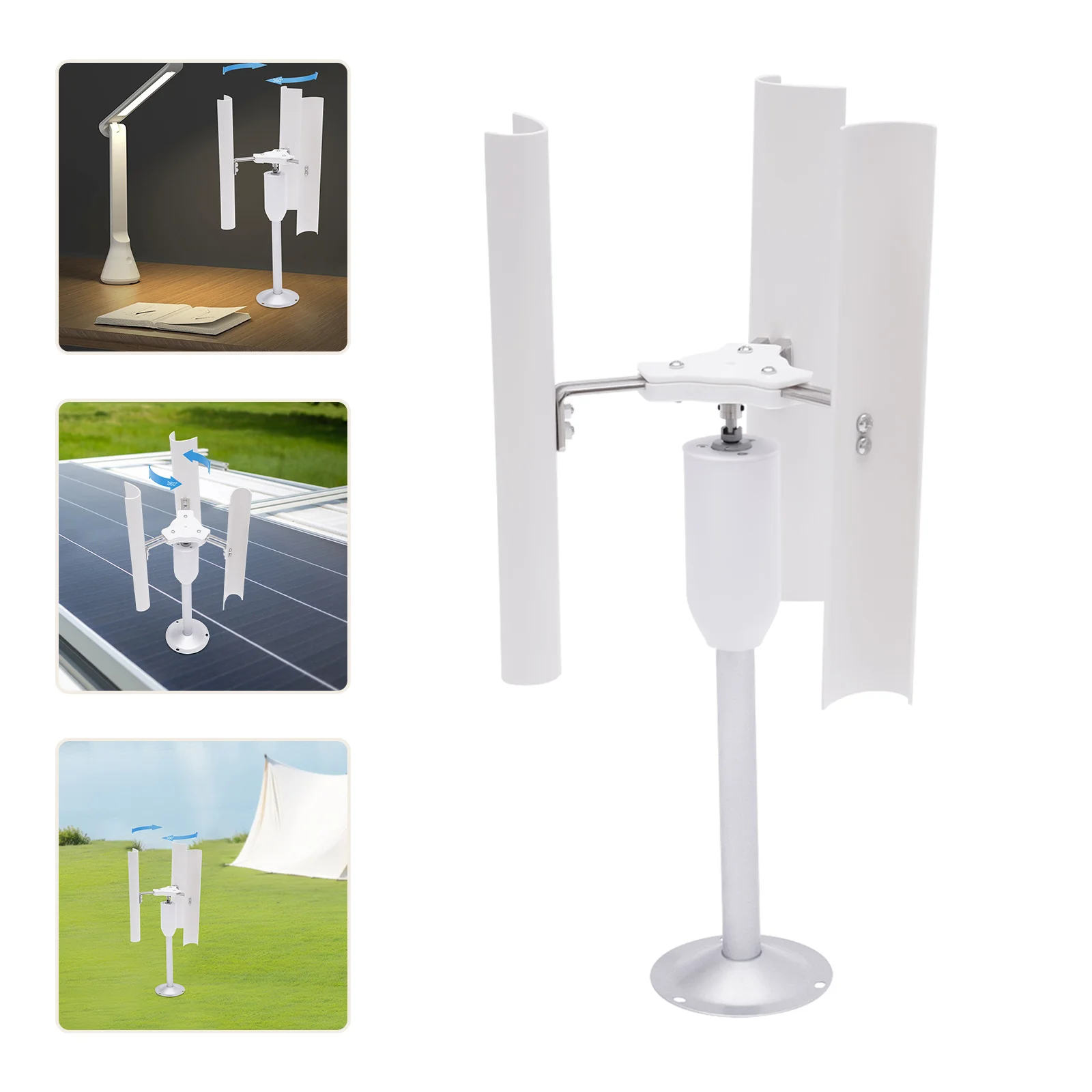 

Micro Vertical Wind Turbines 12V 3-Phase Permanent Magnet Wind Generator Axis Wind Turbine Model for Home, Farm, RVs, Boats