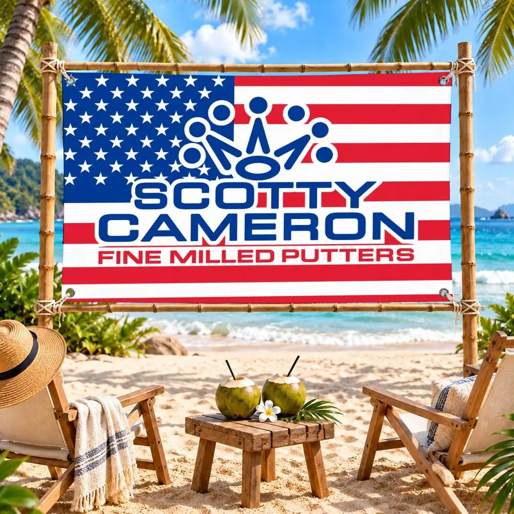 Cartoon S-Scotty Logo Cameron Flags Polyester Digital Printing Banner for Wall Art Out Door Decoration
