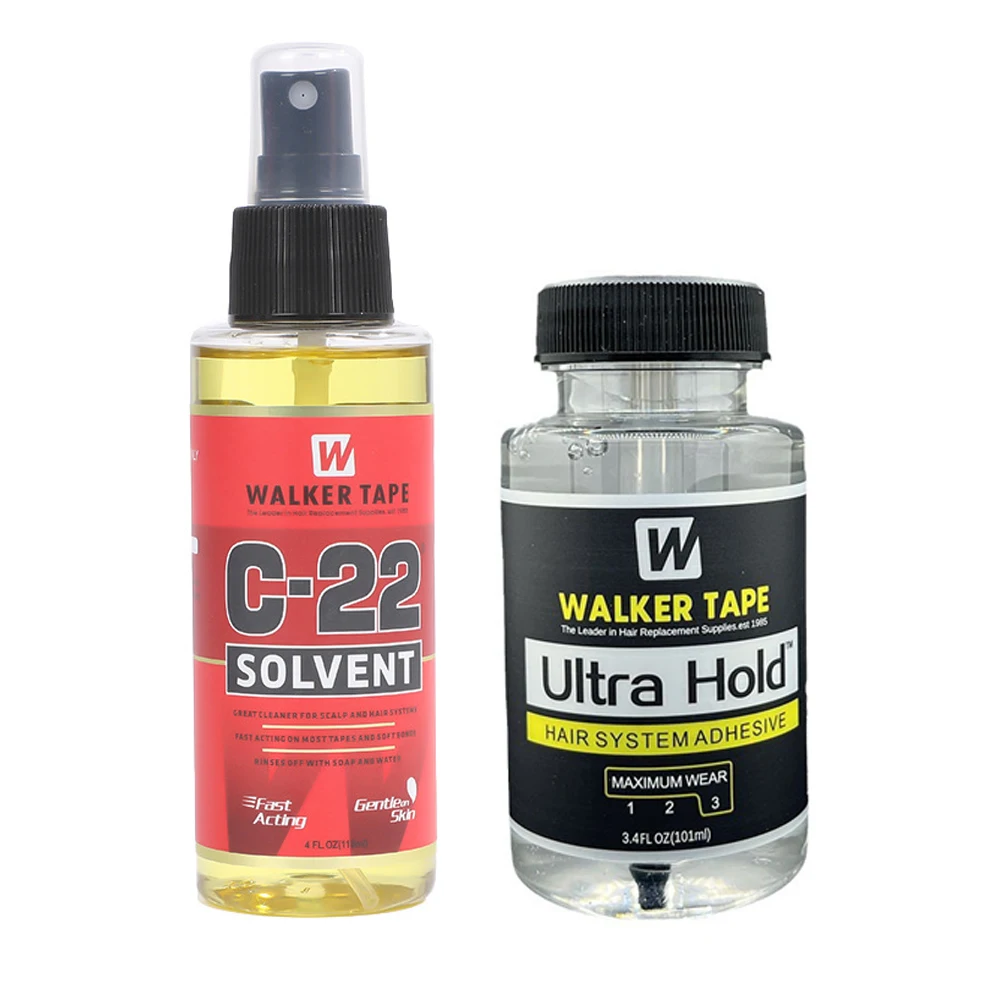 1/2 Bottles Wholesale Walker Tape C-22 Solvent Spray 4 Oz, Fast-Acting Adhesive Remover Lace Systems Tape in Hair Extensions