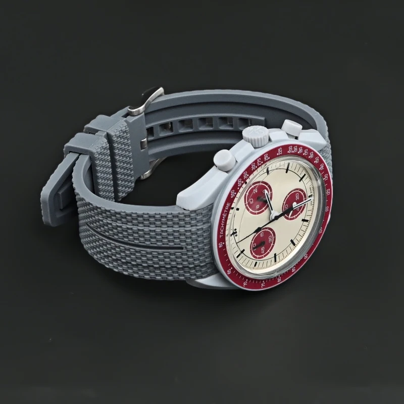 20 مللي متر نهاية منحنية ل أوميغا X سواتش المشتركة MoonSwatch كوكب حزام ساعة اليد ساماستر 300 رولكس حزام الساعات المطاط معصمه سوار