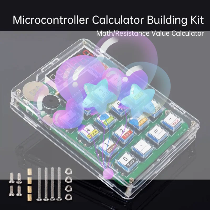 

Электронный DIY-набор для сборки калькулятора: LED-дисплей, корпус, микроконтроллер, практика пайки