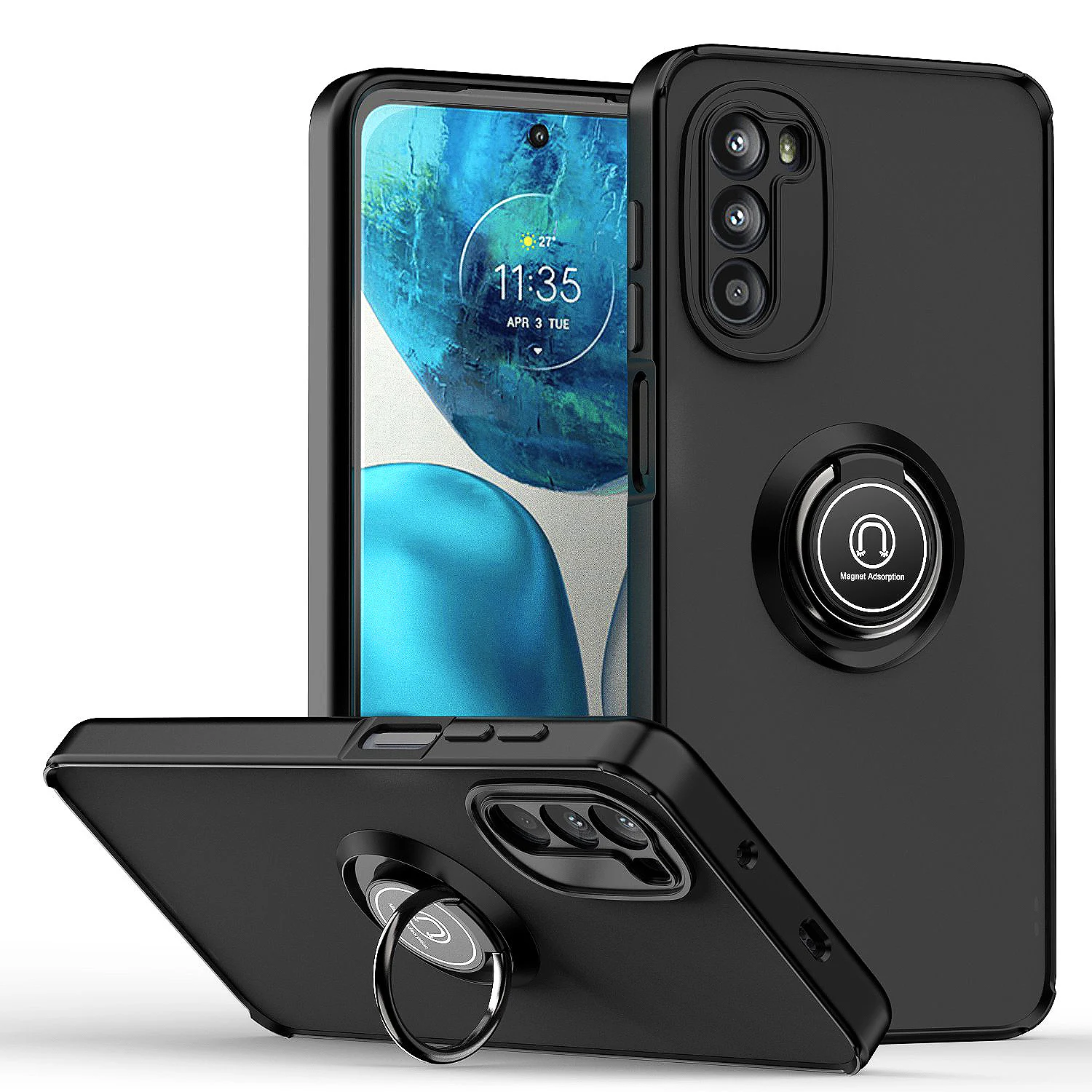 Funda rígida de PC con soporte de anillo modelo de moda para Motorola Moto G52 G22 G31 G41 G42 G60 G60S G20 Moto G52 funda trasera de silicona a prueba de golpes