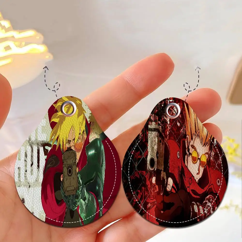 Anime Trigun Stampede Adorable Teardrop Acc Control Card Protector Bus Keychain Elevator Card Holder Student PU Material