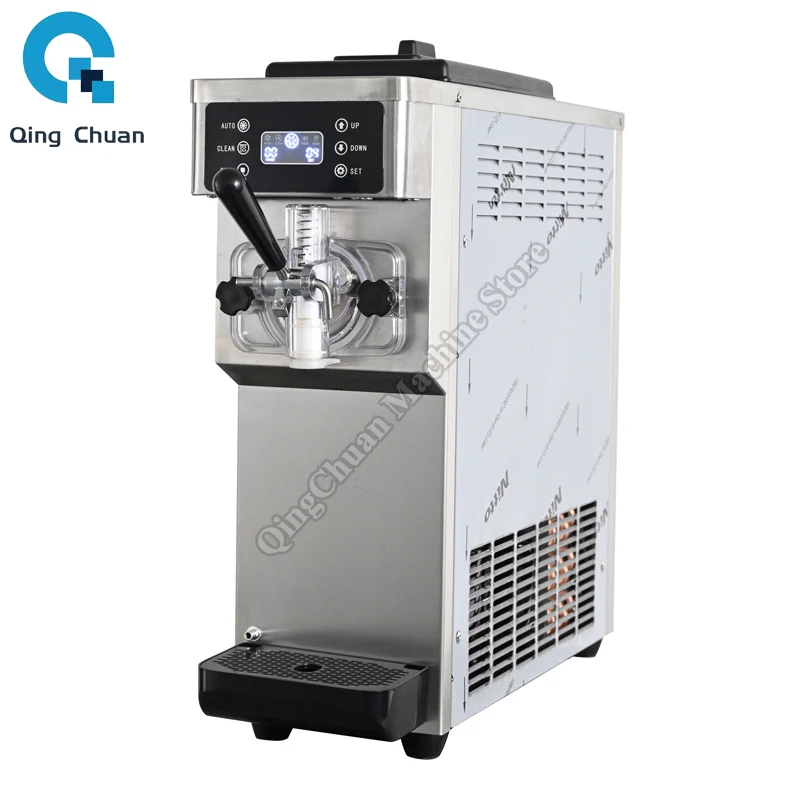 

Машина для мороженого 1200 Вт с одной головкой 3,2 л для изготовления твердого мороженого из нержавеющей стали Коммерческая машина для мороженого