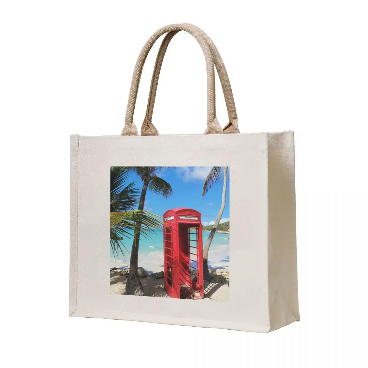 

Red phone booth Tote Bag custom canvas bag sacs de shopping Big bag women