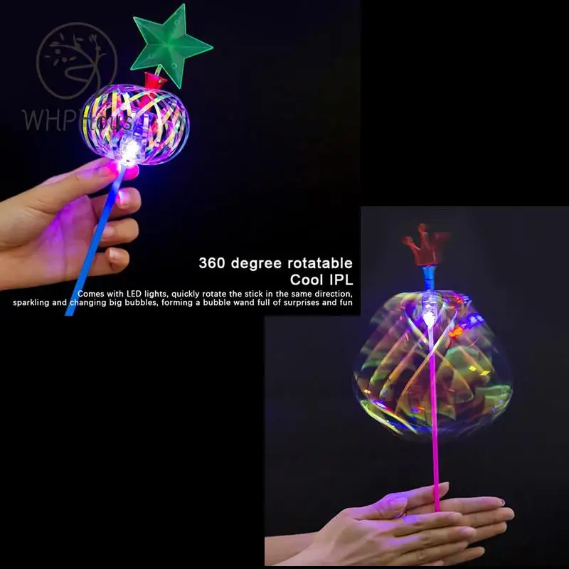 Varita mágica de arcoíris de Halloween para niños, varita LED de burbujas, juguete luminoso colorido, varita intermitente, juguetes para niños, favores de fiesta de Navidad de Año Nuevo