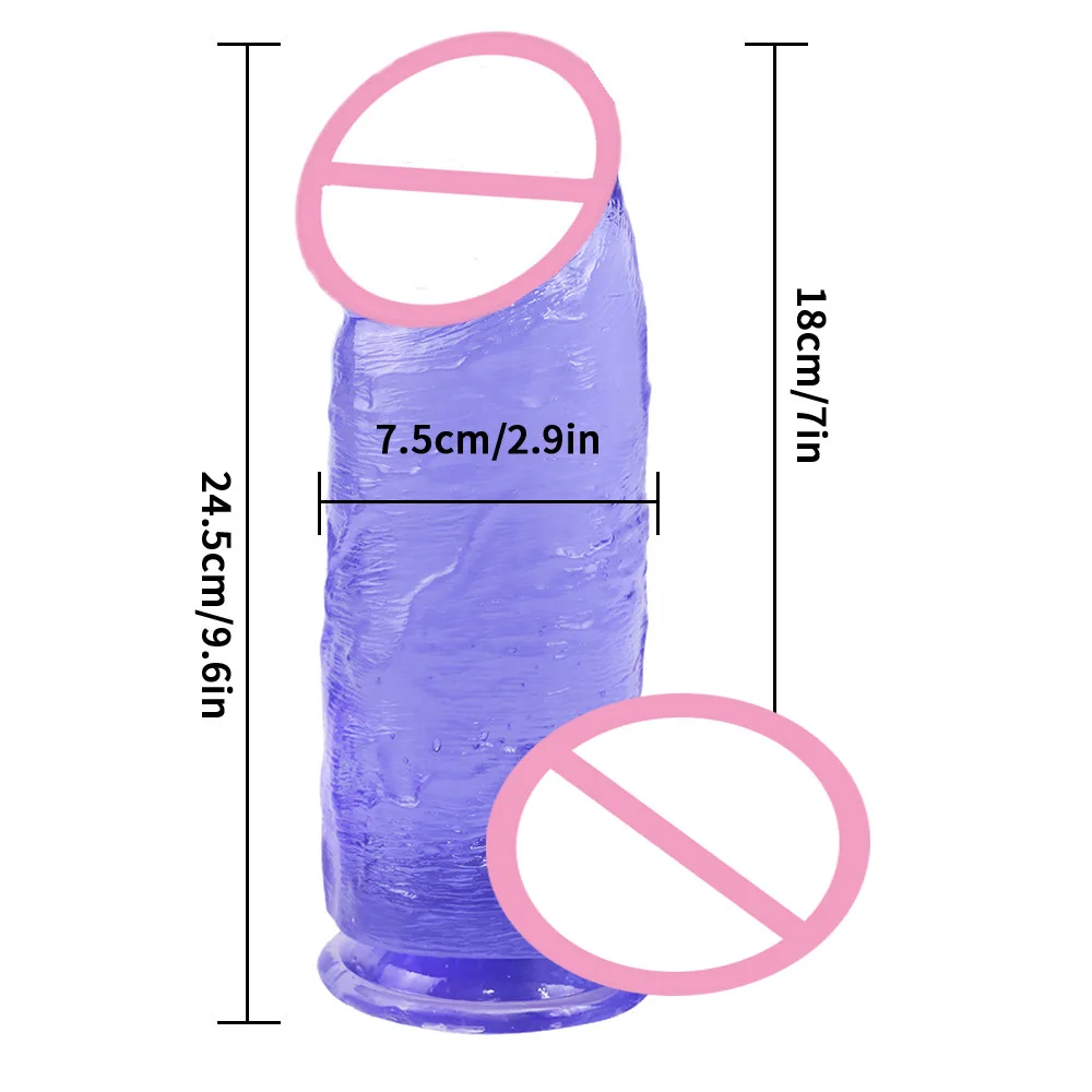 D 7.5CM SUPPER thick dildo Huge Realistic Giant Long Dildo Soft Silicone Vaginal Masturbators Penis Erotic Toy for Women