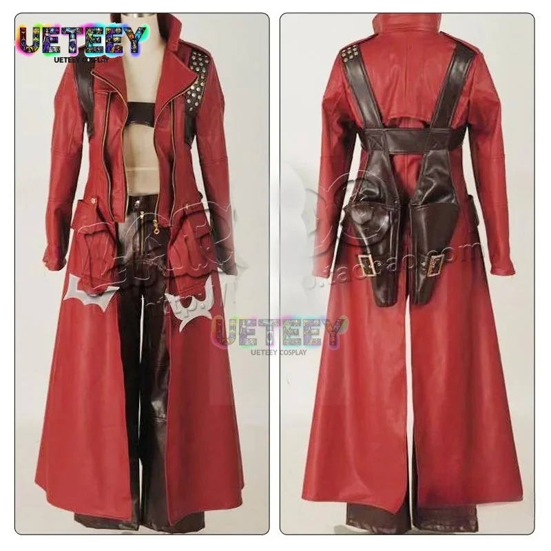 

UETEEY Cos DMC 3 Dante Cosplay Leather Costume Halloween Costume Party Custom Size