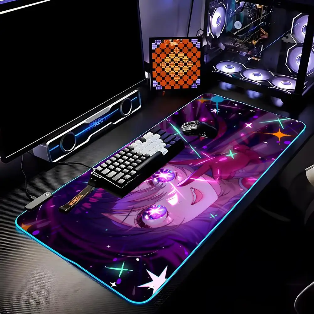 

Hoshino Mouse Pad RGB HD Mousepad Pad Rug Desk Mat Computer Gaming PC Accessories Rubber Keyboard LED Mats