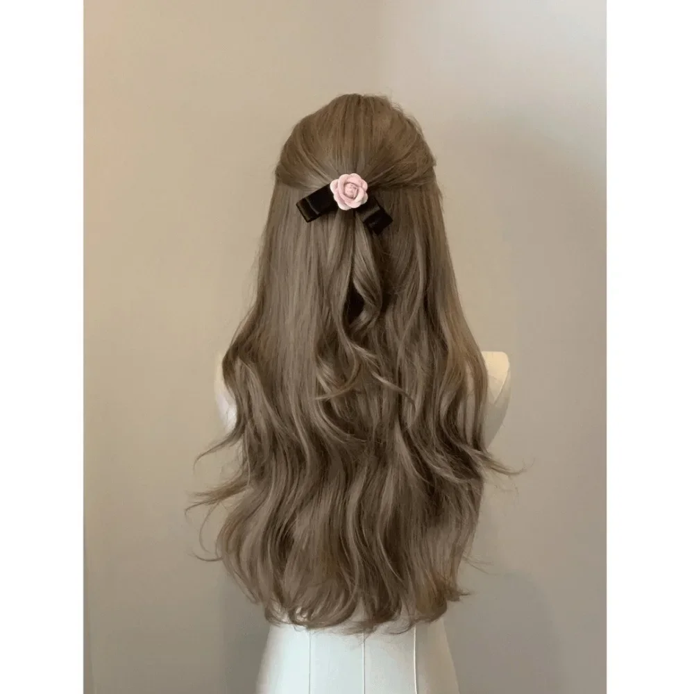 Ashely Wigs for Women Brown Long Curly Hair Big Wave Wig Natural Curls Headband Lolita Wig Heat Resistant Cosplay Synthetic 가발