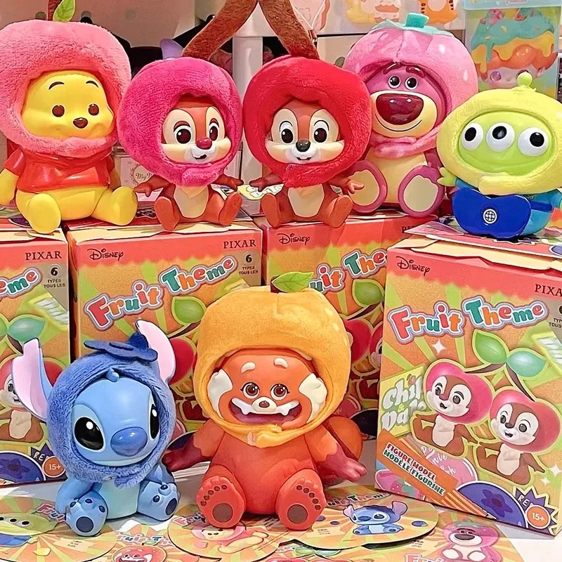 MINISO ديزني غرزة صندوق أعمى بوه الدب الفاكهة تحت عنوان غطاء رأس سلسلة أفخم صندوق أعمى أنيمي المرآب عدة ألعاب أطفال تخمين الهدايا