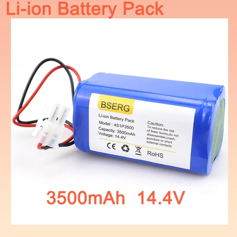 Hot New 3500mAh 14.4V Replacement Battery For ILIFE ECOVACS Kitfort Dibea Robotic Vacuum Cleaners