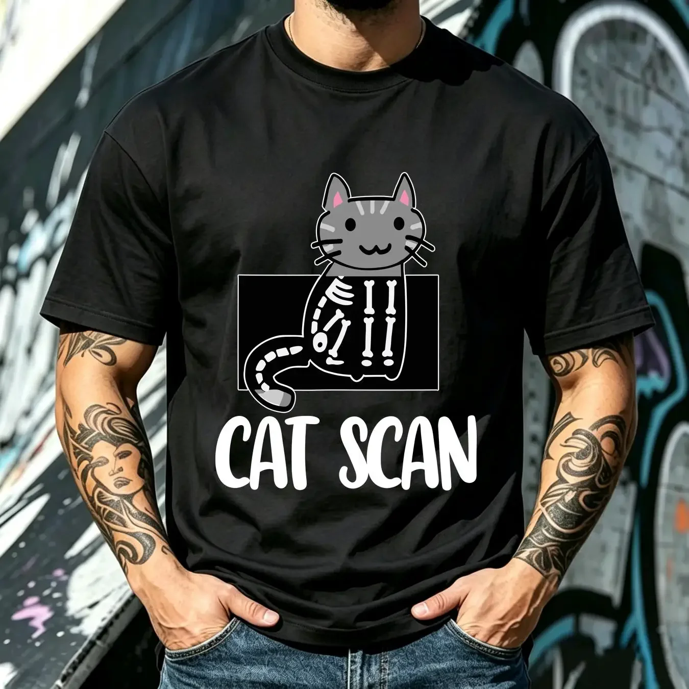 washed T Shirt Cat Scan Funny Radiology Technologist Radiologist X ray Tech long or short sleeves vintage Washed Slightly