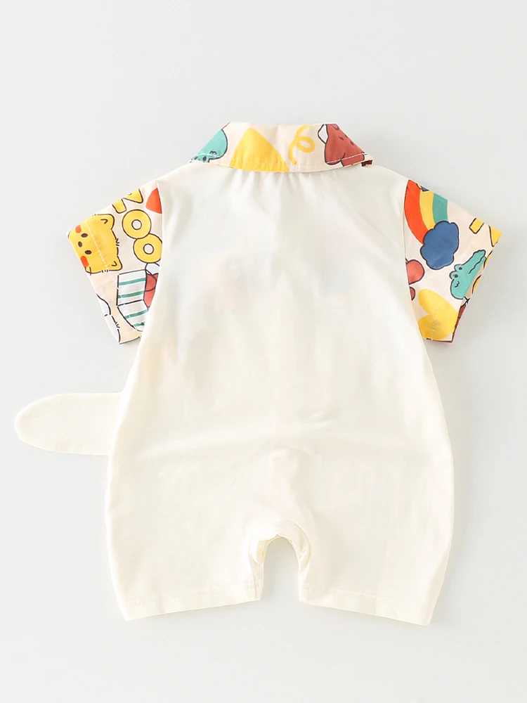 Short sleeved baby clothes summer thin set male baby summer jumpsuit pure cotton shooting clothing 신생아촬영